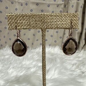 IPPOLITA 18K Rose Gold Smoky Quartz Rock Candy Teardrop Earrings